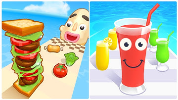 Max Level Level Juice Run 3D Vs Sandwich 3D🥪 🟤⚫️New Levels Big New Update Max Walkthrough Android