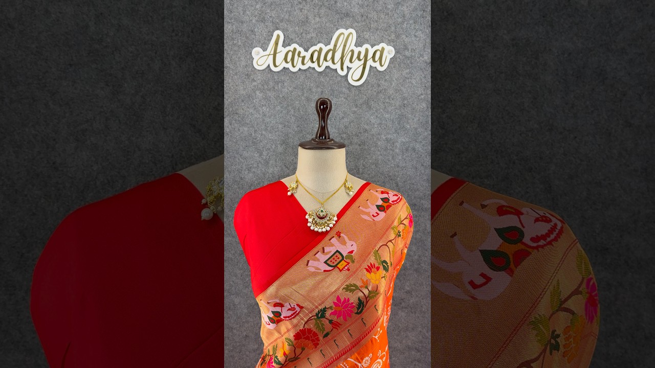 Lucknowi Paithani and Patola Fusion Saree