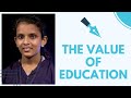 The value of education  speech by ayna jacob  union higher secondary school mambra