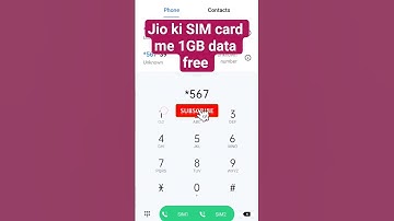 Jio ki SIM card me 1GB data free free internet #free #intarnet #jio #simcard #1gb #data #intarnet