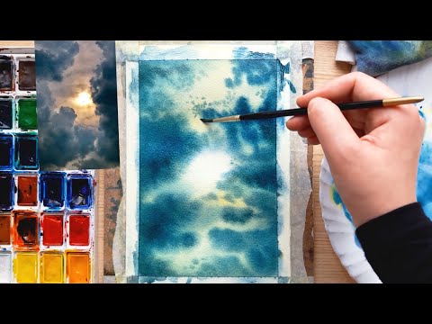 Video: Gökyüzü Sulu Boya Ile Nasıl Boyanır?