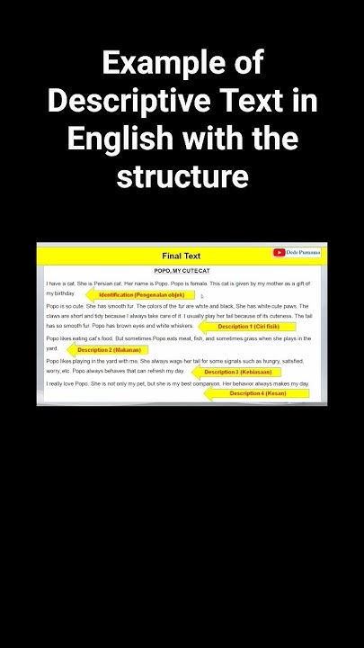 Example of Descriptive Text in English with the structure - YouTube