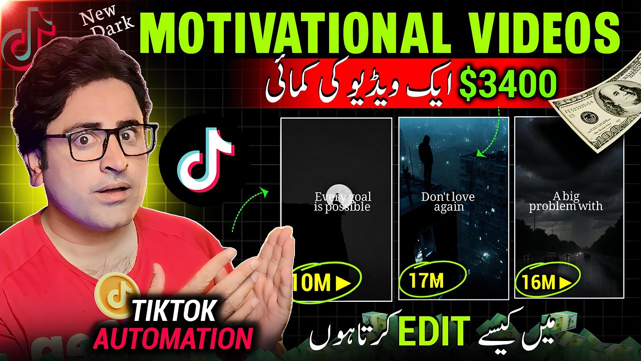 How to Edit Motivational Videos For Tiktok | Tiktok Automation | $3400 ...