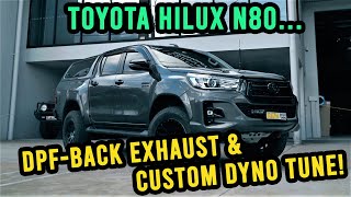 Toyota HiLux N80 2019 (facelift model) exhaust + custom dyno tune for towing - 30% gain in power!