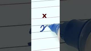 How to write small letter x | Cursive writing a to z #cursivewriting #handwriting  #shorts