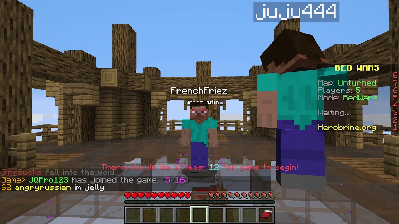 doing f5 mode third person challenge /minecraft bedwars ( impossible ...