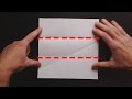 How to divide the paper into 3 equal parts
