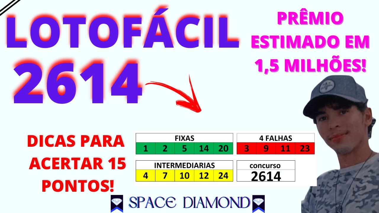 Lotofácil 2614, dicas e palpites, sugestões de 10 dezenas para fixar e tendências, concurso 2614!