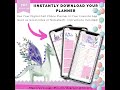 2023 2024 Fairytale Pink PHONE PLANNER - HyperLinked Monthly Daily Meal Planner Notes - 41 Pages