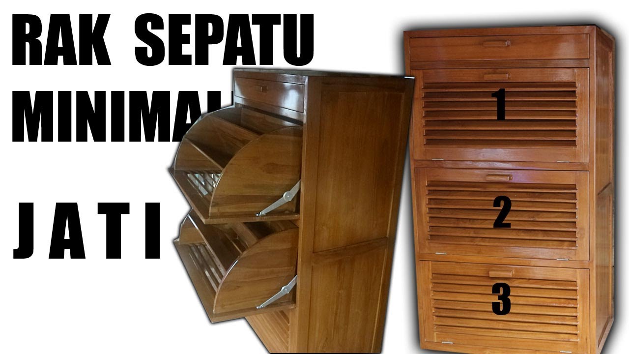  RAK  SEPATU  MINIMALIS  KAYU  JATI  YouTube