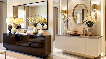 🪞Modern Console Table Designs 2025 Elegant Gold Accents & Luxury Entryway Decor Ideas