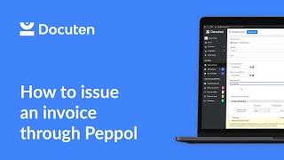 How to issue an invoice through Peppol with Docuten