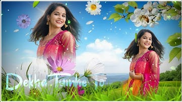 Natural Background With Flowers Lyrics Status Editing Video Tutorial