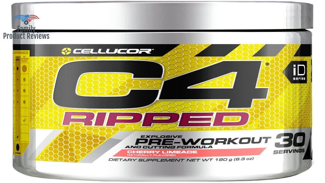 C4 Ripped Pre Workout Powder Cherry Limeade Creatine Free Sugar Free