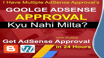 AdSense Approval Problem: Why Google AdSense Approval Rejected? ( solved)