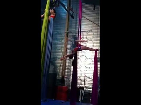 Aerial silks routine
