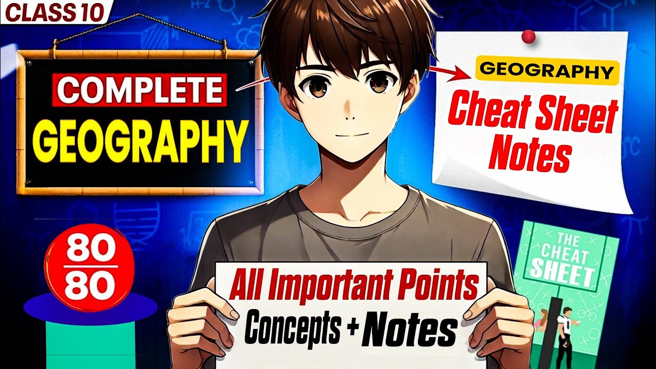 🔥 Class ✍️ 10 Geography का 🎯 धमाकेदार Cheat ⏳| Class 10 Geography⚡Cheat Sheet | Complete💡 Board Exam