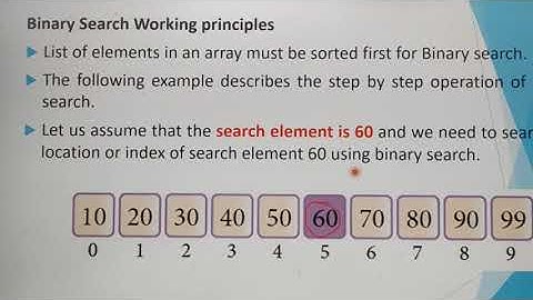 Binary search with example, Algorithm for searching techniques, part 11, chapter 4, unit 1
