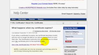 What happens when my SSL Certificate Expires and SSL Renewal Information?