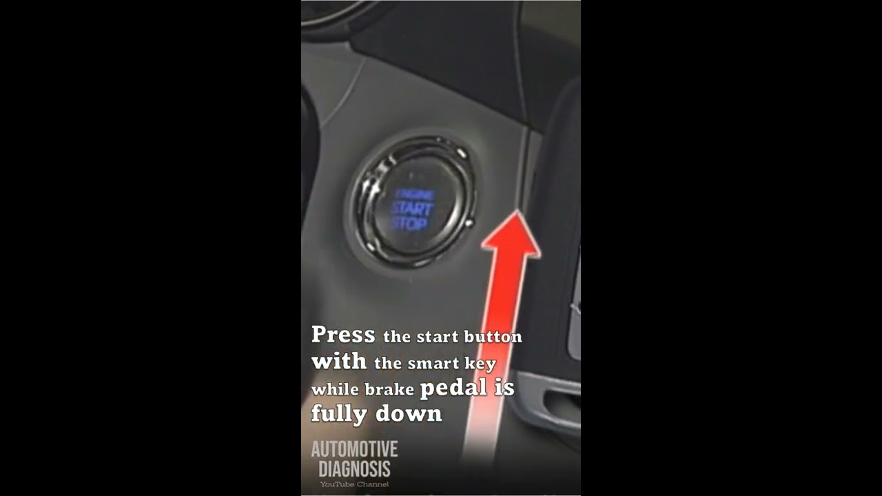 How To Start The Engine If Smart Key Has A Discharged Battery In Push Button Starters 