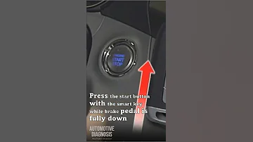 How To Start The Engine If The Smart Key Has A Discharged Battery In Push Button Starters 
