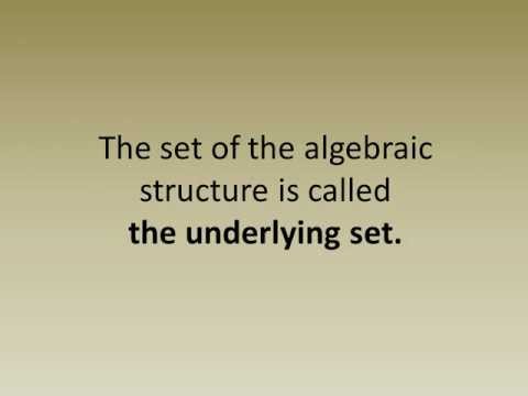 Definition: Algebraic structure