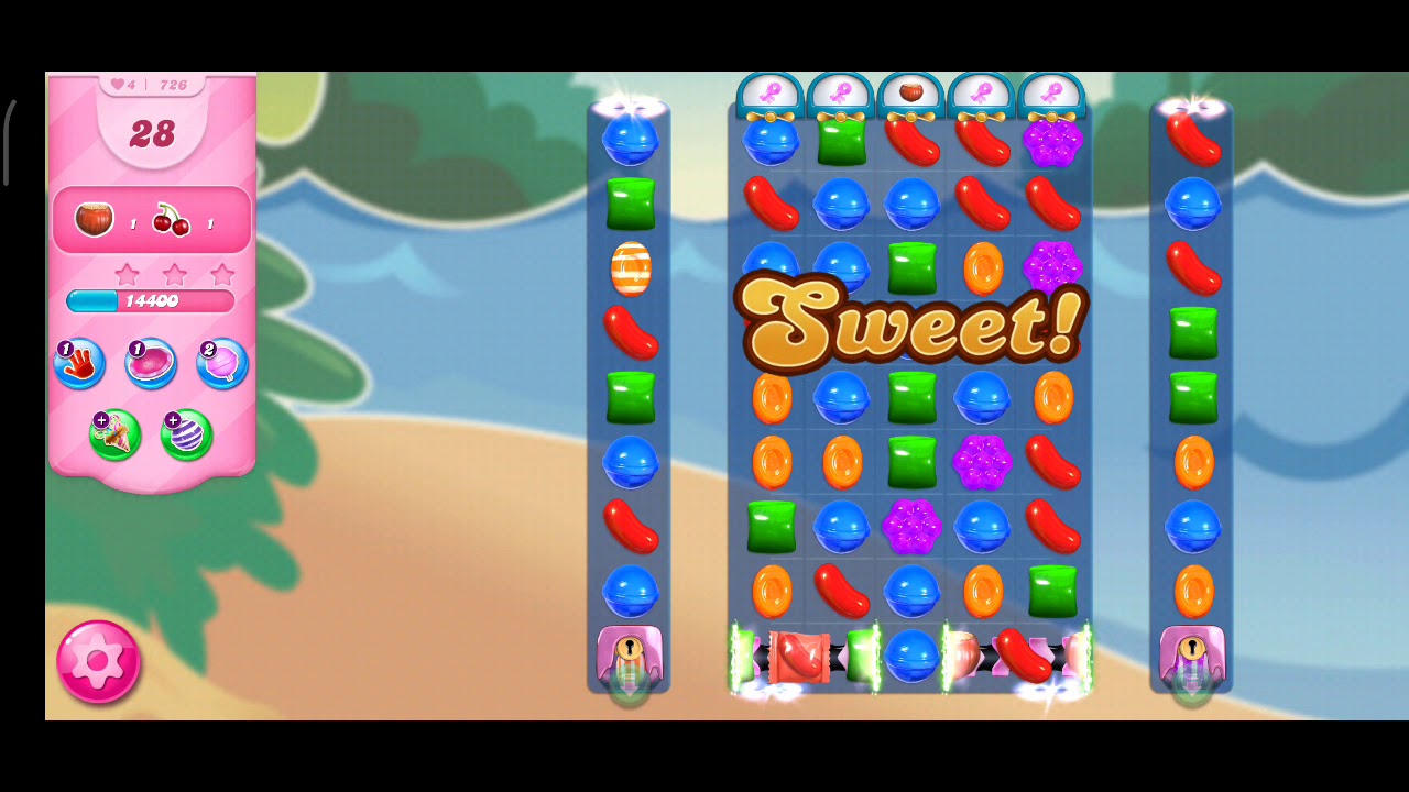 Candy Crush Saga Level 726 - YouTube