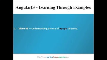 AngularJS 1.x - Learning Through Examples - Video 03