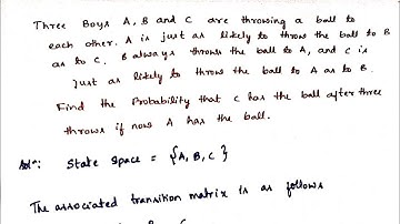 BCS301 Module 2 | Model Question Paper 2 ( Q. 4c) | Markov Chain Problem |