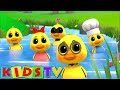 Five Little Ducks | Kindergarten Nursery Rhymes For Children By Kids Tv