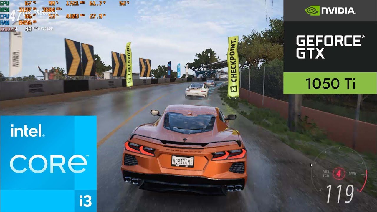 i3 Gen 12100 GTX 1050 Ti Forza Horizon 5