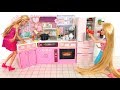 Barbie doll Japanese Kitchen Refrigerator Toy unboxing ثلاجة المطبخ باربي Barbie Cozinha Geladeira