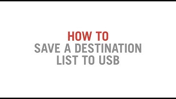 How to Save a Destination List to USB | Hanover Displays