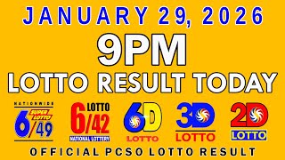 9Pm Lotto Result Today Pcso January 29 2026