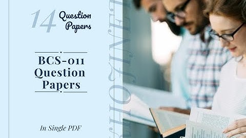BCS 011 previous year question papers in PDF