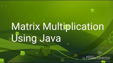 Matrix Multiplication Using java