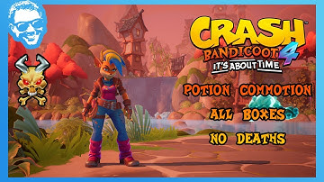 Potion Commotion - Full Walkthrough - No Deaths - All Gems - Crash Bandicoot 4 It