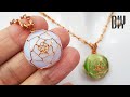 Stone Lotus | Pendant | Stone without hole | Round cabochon | How to do | Wire jewelry | DIY 577