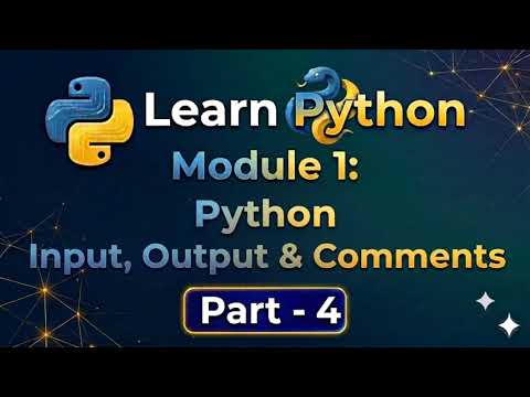 Learn Python Input , Output & Comments |  Part 4 #python #pythontutorial 