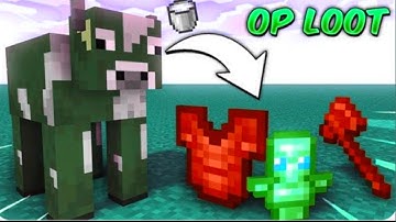 Minecraft PE: Cow Drops OP Loot Addon! 😱 (1.21 Update)
