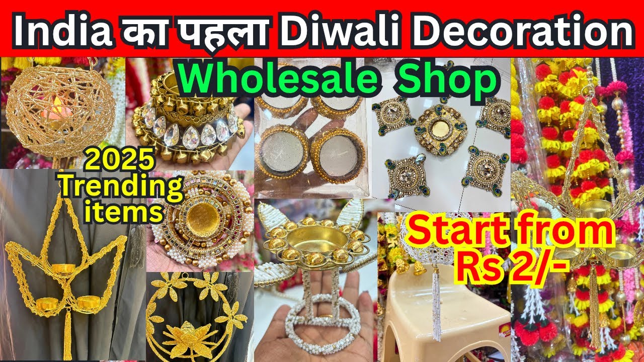 Diwali Decoration Wholesale Market In Mumbai | दिया,तोरण,कंदील । Diwali Decoration Market Mumbai 