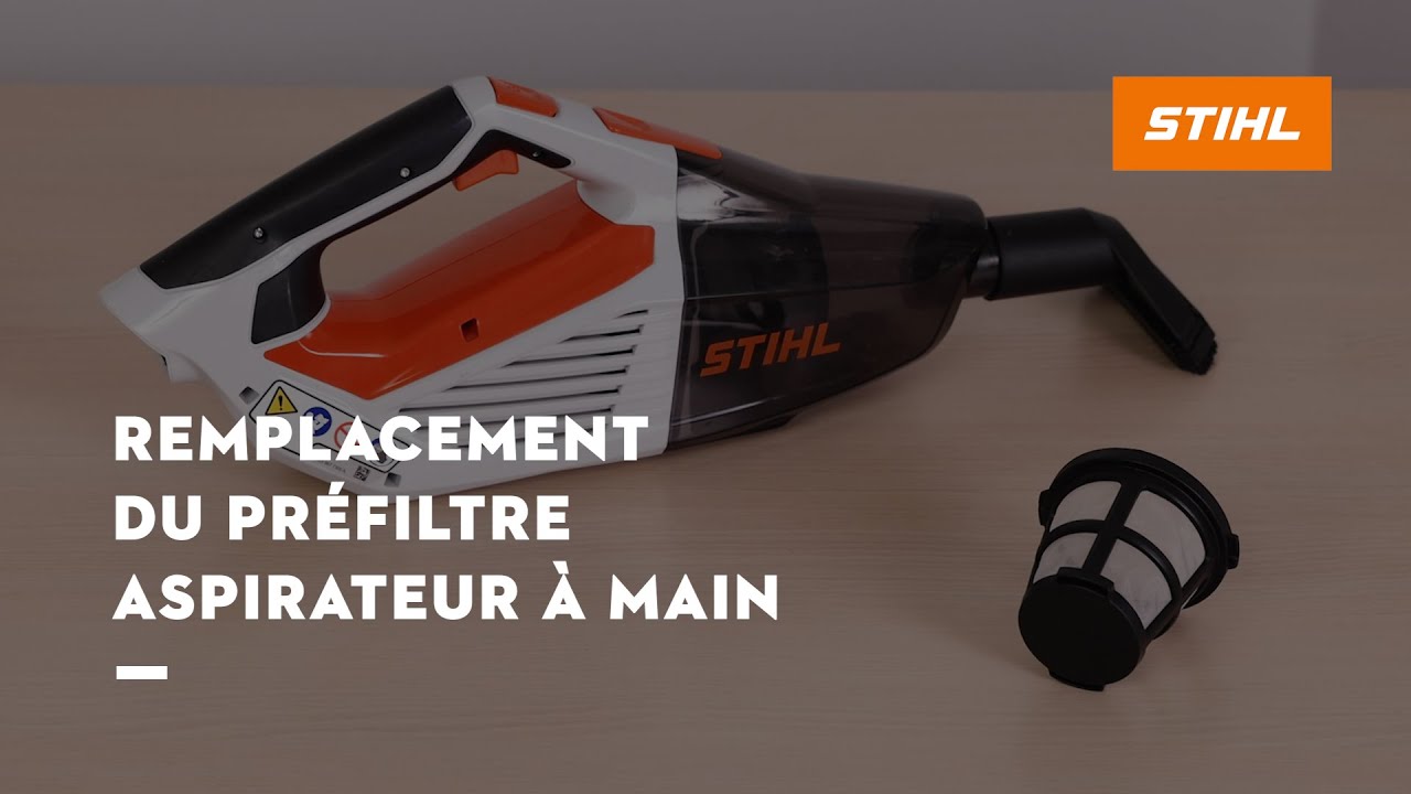 Comment remplacer le préfiltre d'un aspirateur à main STIHL