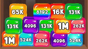 Merge Cube 2048 3D - ASMR Gameplay (Cubes Math, Level Up NumberBlocks Jelly Balls) Part 059