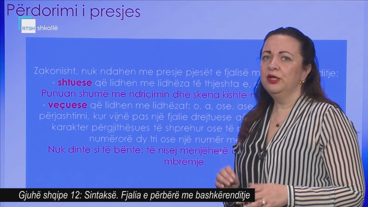 Gjuhë shqipe 12 - Sintaksë: Fjalia e përbërë me bashkërenditje