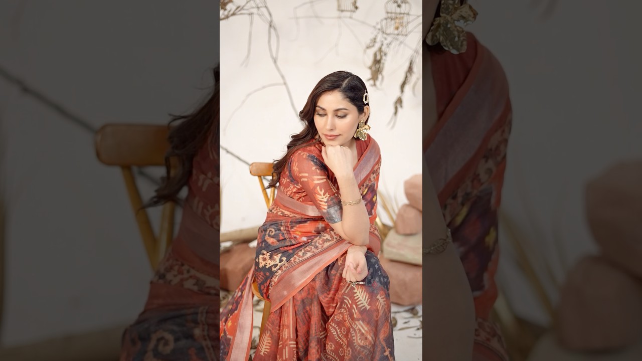 Dark Pastel Red Soft Lichi Silk Saree