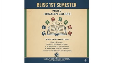 Librarian course #Blisc 1st semester book