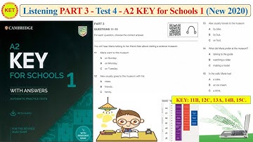 A2 KEY for School 1- Listening Part 3 - Test 4 (Transcript + Key)