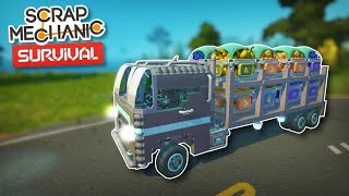 A Survival Cargo Truck to Help Unlock the Spudgun! - Scrap Mechanic Survival Mode #9