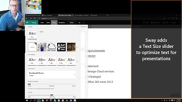 Microsoft Sway - New Text Size slider for Presentations