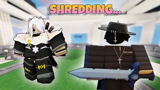 Shredding with Caitlyn kit! (Roblox Bedwars)